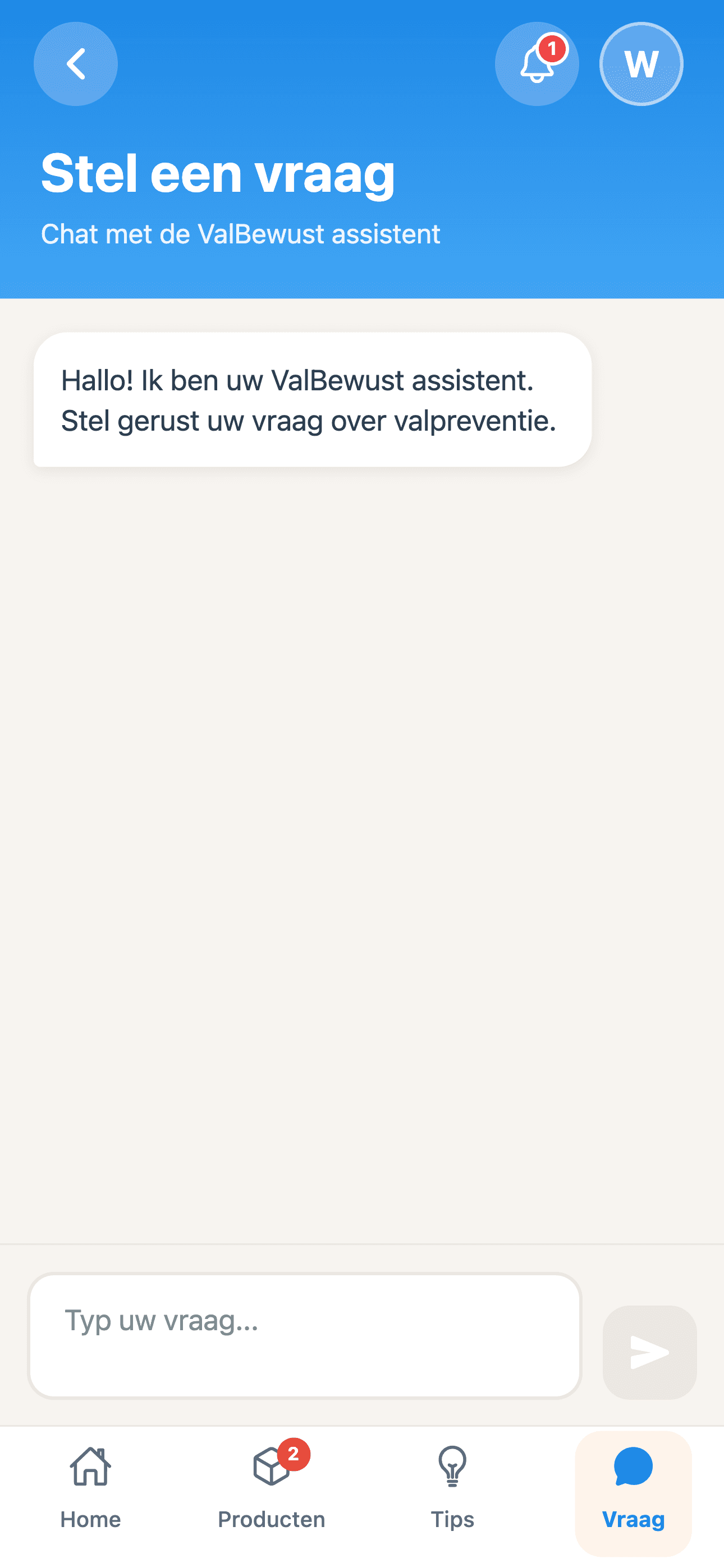 ValBewust App - Chat scherm